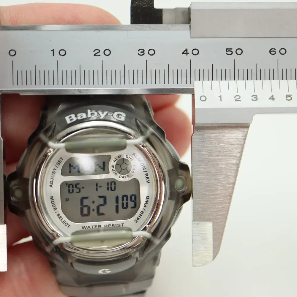 Casio Baby G Shock Clear Gray 43mm Digital Watch Animal BG169R w New Battery